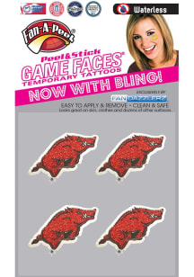 Arkansas Razorbacks 4pk Glitter Tattoo