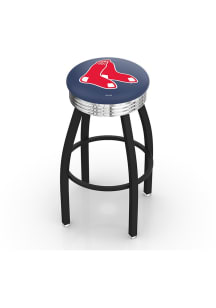 Boston Red Sox 3 Ring Chrome Seat Pub Stool - Black