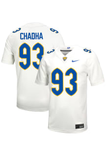 Antonio Chadha  Nike Pitt Panthers White NIL Name And Number Football Jersey