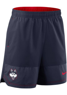 Nike UConn Huskies Mens Navy Blue Dri-Fit Woven Shorts