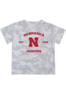 Vive La Fete Nebraska Cornhuskers Toddler Grey Camo T-Shirt