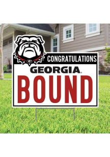 Georgia Bulldogs School Bound Yard Sign - White