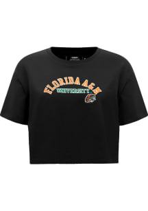 Pro Standard Florida A&M Rattlers Womens Black Classic Short Sleeve T-Shirt