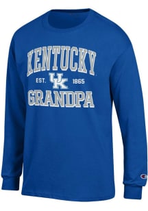 Champion Kentucky Wildcats Blue Est. Date Grandpa Jersey Long Sleeve T Shirt