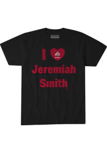 Jeremiah Smith Ohio State Buckeyes Black I Heart Jeremiah Smith Short Sleeve Fashion Player T Shir..