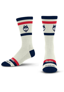 UConn Huskies Stripe Fame Mens Crew Socks