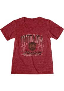 Blue 84 Indiana Hoosiers Womens Red Kicking It Short Sleeve T-Shirt