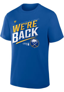 Buffalo Sabres Blue 2026 Stanley Cup Playoff Participant Slogan Short Sleeve T Shirt