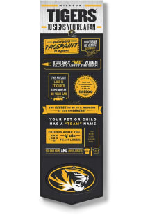 Missouri Tigers Wall Art Sign - Yellow