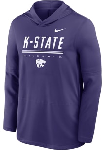 Nike K-State Wildcats Mens Purple DriFit Lightweight Hood