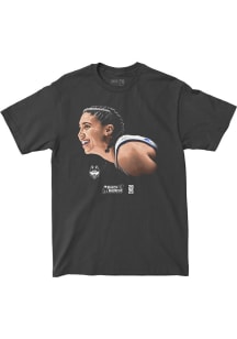 Azzi Fudd UConn Huskies Black NIL Portrait Pepper Short Sleeve Fashion Player T Shirt