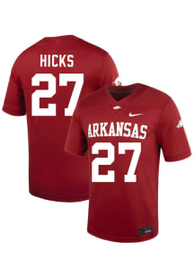 Bryce Hicks  Nike Arkansas Razorbacks Cardinal Red NIL Name And Number Football Jersey