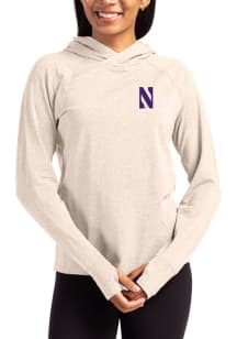 Cutter and Buck Northwestern Wildcats Womens Purple Adapt Knit Hood Hooded Sweatshirt
