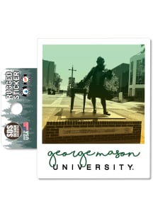 George Mason University 3.5in Polaroid Rugged Stickers - Green