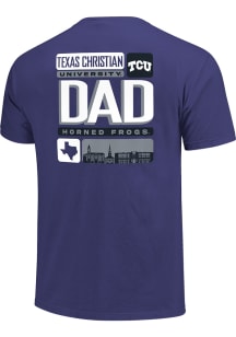TCU Horned Frogs Purple Tiles Dad Short Sleeve T Shirt