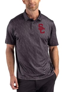 Cutter and Buck USC Trojans Black Pike Fern Big and Tall Polo