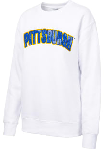 Pitt Panthers Womens White Paisley Sport Fleece Crew Sweatshirt