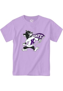 Little King K-State Wildcats Infant Primary Logo Short Sleeve T-Shirt Lavender