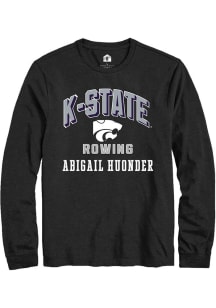 Abigail Huonder K-State Wildcats Black NIL Arch Logo Long Sleeve Player T Shirt