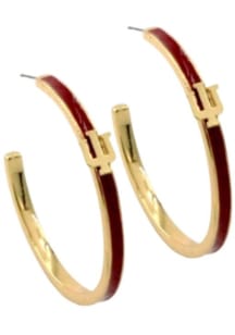 Indiana Hoosiers Logo Hoop Womens Earrings