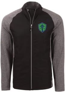 Cutter and Buck Seattle Sounders FC Mens Black Adapt Eco Medium Weight Jacket