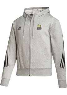 Adidas George Mason University Mens Grey Full Zip Hoodie Long Sleeve Full Zip Jacket
