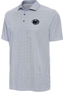 Antigua Penn State Nittany Lions Mens Navy Blue Pave Short Sleeve Polo