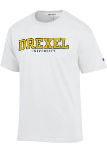 Champion Drexel Dragons White Logo Short Sleeve T Shirt