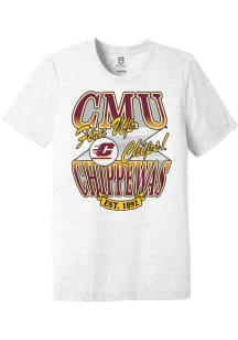 Summit Sportswear Central Michigan Chippewas Ash Triblend Short Sleeve Fashion T Shirt