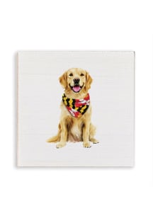Maryland State Flag Dog Bandana Wooden Magnet