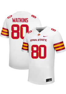 Malcolm Watkins  Nike Iowa State Cyclones White NIL Name And Number Football Jersey