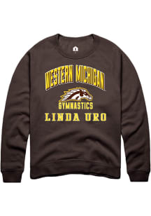 Linda Uro Western Michigan Broncos Mens Brown NIL Arch Logo Player Crew