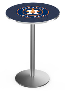 Houston Astros Stainless Round Base Pub Table