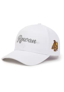 Rowan University White Bling Ponyback Womens Adjustable Hat