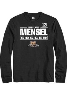 Mackenzie Mensel Ohio Bobcats Black NIL Stacked Box Long Sleeve Player T Shirt