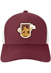 Detroit City FC Mid-Pro Structured Trucker Adjustable Hat - Maroon