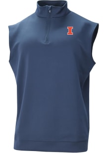 Columbia Illinois Fighting Illini Mens Navy Blue Heat Seal Wickham Hills Sleeveless Jacket