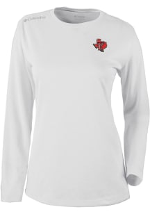 Columbia Texas Tech Red Raiders Womens White Heat Seal Omni Wick Shotgun Long Sleeve T-Shirt