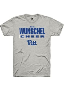 Madi Wunschel Pitt Panthers Ash NIL Stacked Box Short Sleeve Player T Shirt