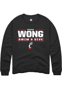Benson Wong Cincinnati Bearcats Mens Black NIL Stacked Box Player Crew