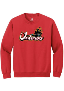 Summit Sportswear Columbus Clippers Mens Red Primary Copa Long Sleeve Crew Sweatshirt