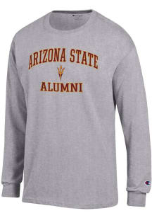 Champion Arizona State Sun Devils Grey Logo Alumni Jersey Long Sleeve T Shirt