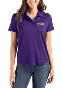 Cutter and Buck TCU Horned Frogs Womens Purple Coastline Eco Short Sleeve Polo Shirt