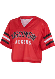 Wisconsin Badgers Womens Field Goal Fashion Football Jersey - Red