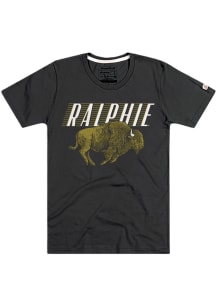 Homefield Colorado Buffaloes Black Running Ralphie Dual Blend Short Sleeve Fashion T Shirt