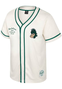 Colosseum Michigan State Spartans Mens White Vintage Logo Baseball Jersey