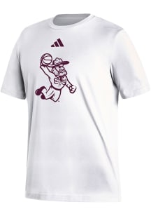Adidas Texas A&M Aggies White Ol' Sarge Basketball Short Sleeve T Shirt