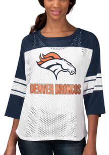 Denver Broncos Womens First Team Fashion Football Jersey - Navy Blue