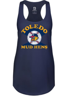 Summit Sportswear Toledo Mud Hens Womens Navy Blue Soft Arch Tank Top