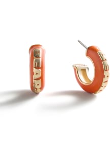 Chicago Bears Puffy Enamel Hoop Womens Earrings